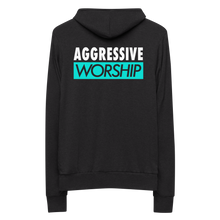 Load image into Gallery viewer, Aggressive Worship zip hoodie
